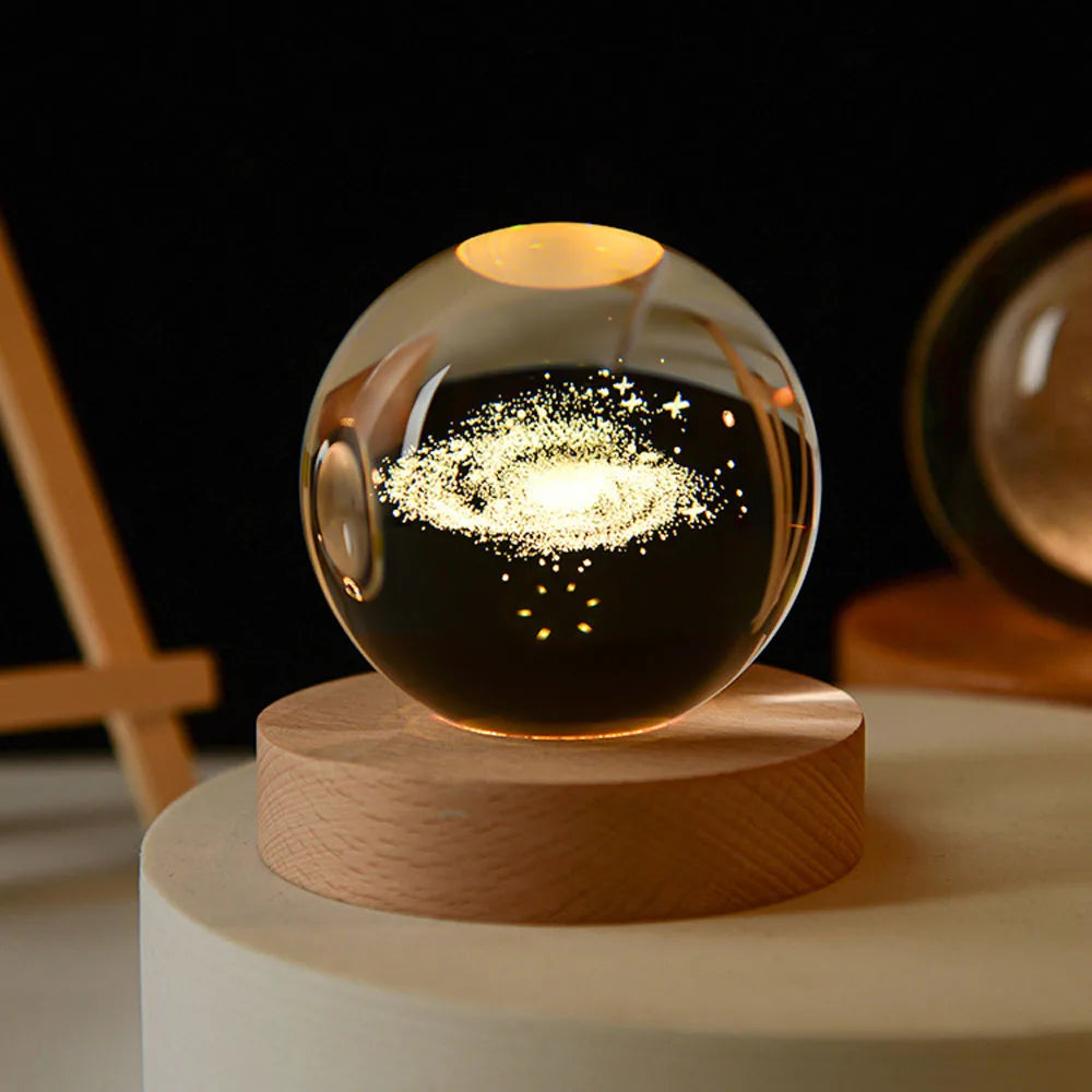 Magical Crystal Ball Lamp - Astral Glimmer