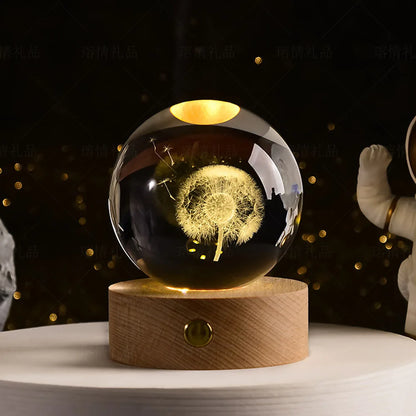 Magical Crystal Ball Lamp - Astral Glimmer